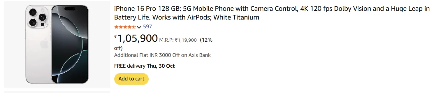 Iphone 16 Pro Amazon Price