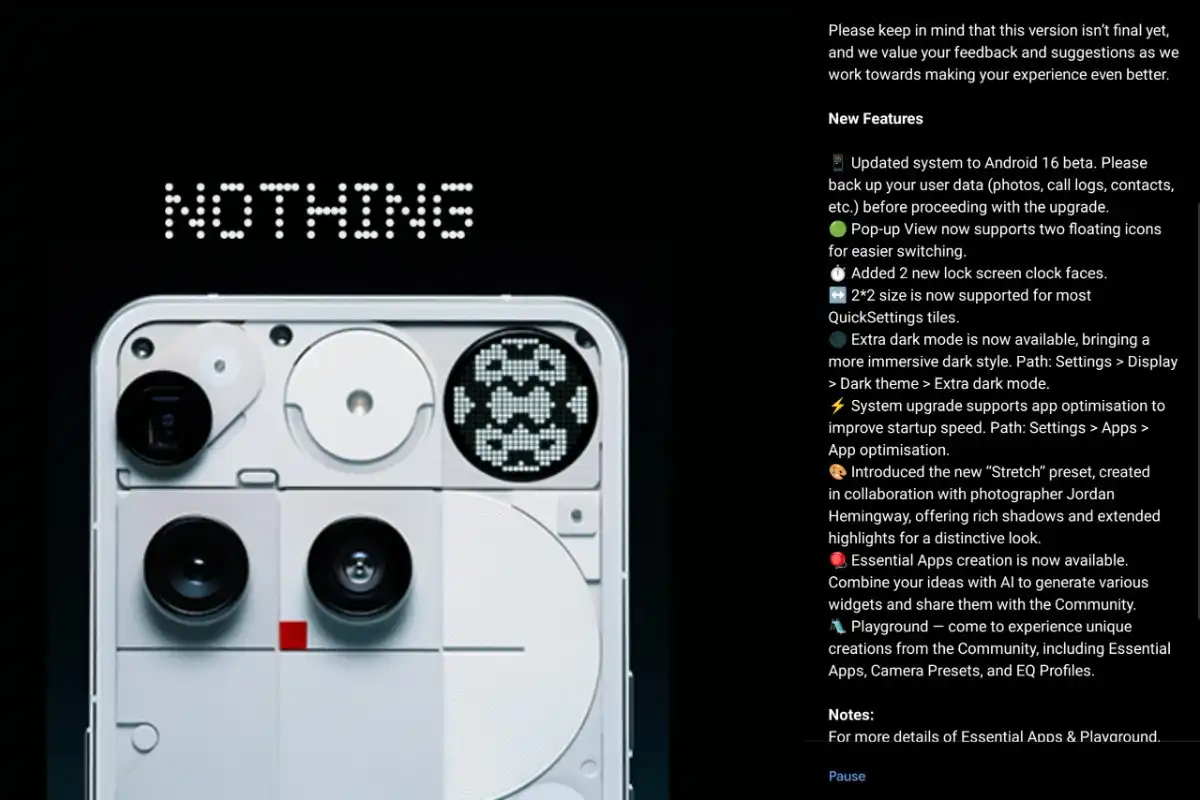 Nothing OS 4.0 features