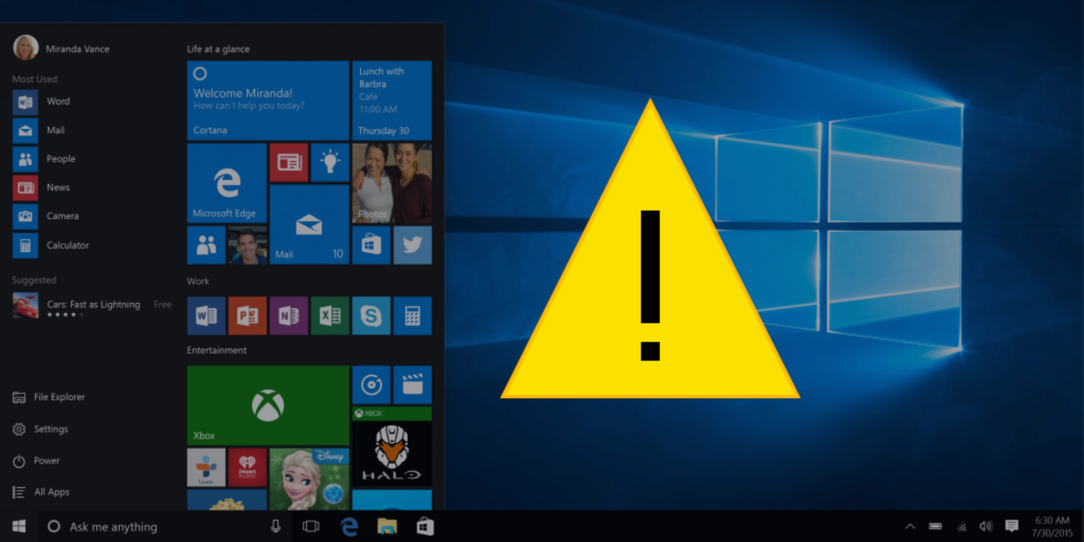 Windows 10 end of support warning