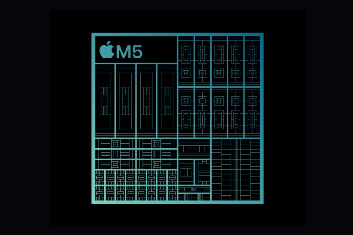 Apple M5 chip architecture diagram 12 core CPU 16 core GPU neural engine